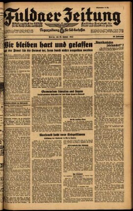 Ausgabe vom Freitag, den 16. Januar 1942.