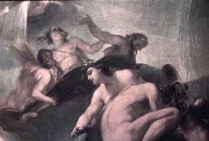 Aurora im Sonnenwagen als Allegorie der Fruchtbarkeit