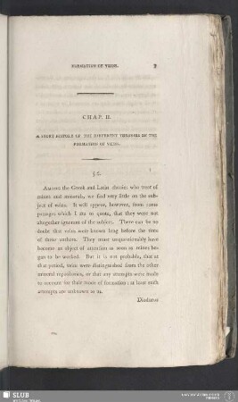 Chap. II. A short history of the different theories on the formation of veins