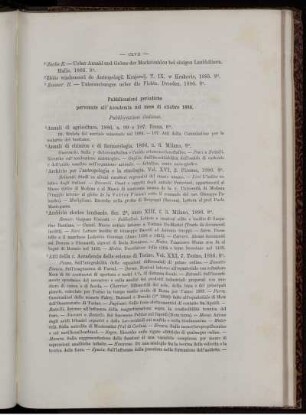 Pubblicazioni periodiche pervenute all' Accademia nel mese di ottobre 1886.