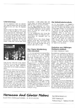 Gedanken zum 60jährigen Stadtpark-Jubiläum