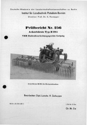 Ackerbürste, Typ B 281