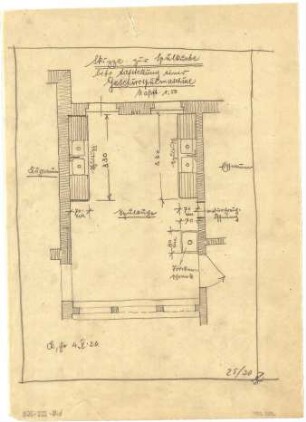 Billing, Hermann; Singen; Krankenhaus - Spülküche (Grundriss)