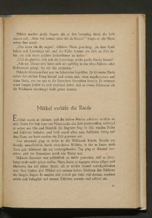 Mikkel verläßt die Raide