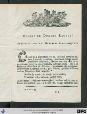Magnifice Domine Rector!