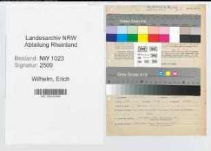 Entnazifizierung Erich Wilhelm , geb. 06.03.1907 (Zollsekretaer)