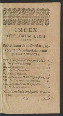 Index Titulorum