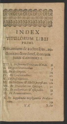 Index Titulorum