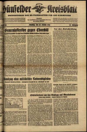 Ausgabe vom Dienstag, den 20. Oktober 1942.