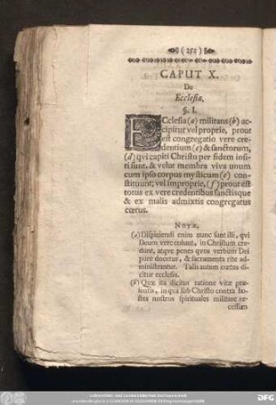 Caput X. De Ecclesia.