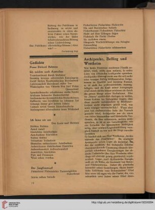 Archipenko, Belling und Westheim
