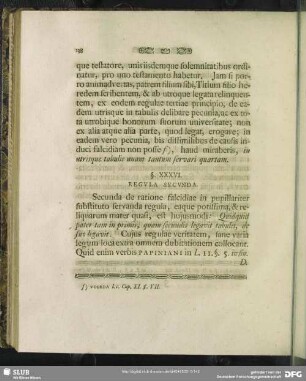 §. XXXVI. Regula Secunda