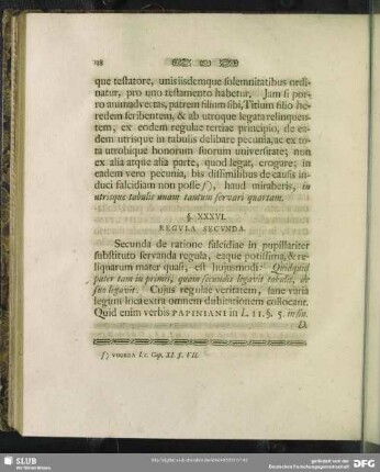 §. XXXVI. Regula Secunda