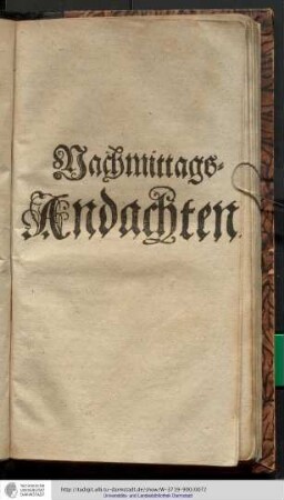 Nachmittags-Andachten