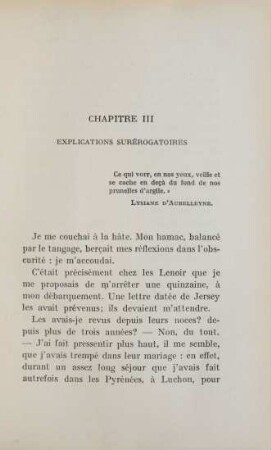 Chapitre III. Explications surérogatoires