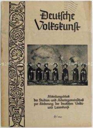 Mitteilungsblatt der Studien- und Arbeitsgemeinschaft zur Förderung der deutschen Volks- und Laienkunst