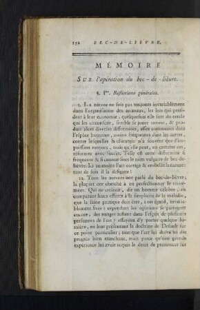 Mémoire sur l'opération du bec-de-lièvre.