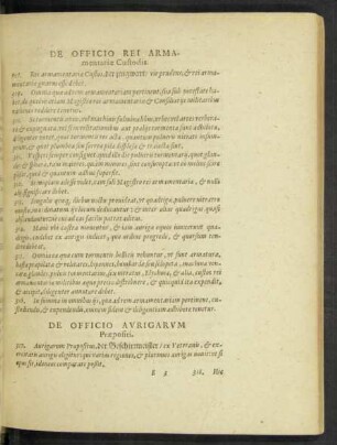 De Officio Aurigarum Praepositi.