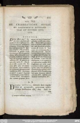 Tit. XLI. De Celebratione Missae Et Sacramento Eucharistiae Et Divinis Officiis.