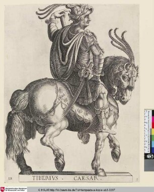 TIBERIVS CAESAR [Tiberius zu Pferde; Emperor Tiberius on Horseback]