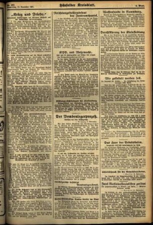 Zweite Ausgabe vom Donnerstag, den 12. November 1931.