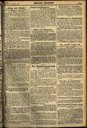 Zweite Ausgabe vom Donnerstag, den 12. November 1931.