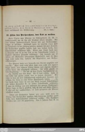 57. Lösen des Versprechens, den Tod zu melden.