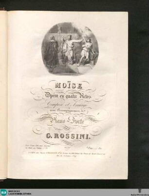 Moı̈se : opéra en quatre actes