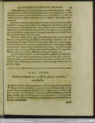Cap. LXXXIX. Petitio Procuratoris, ex officio aliusve nomine accusantis