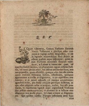 De versionibus Graecis oraculorum Malachiae scientiae litterarum et Graecarum et Hebraicarum adiutricibus atque auctricibus prolusio