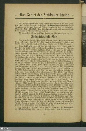 Das Gebiet der Zwickauer Mulde