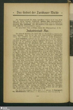 Das Gebiet der Zwickauer Mulde