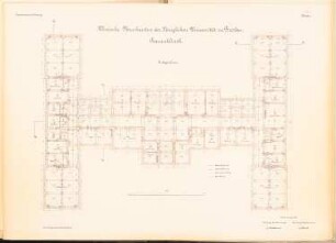Universität Breslau Klinische Neubauten. Frauenklinik: Grundriss EG 1:100