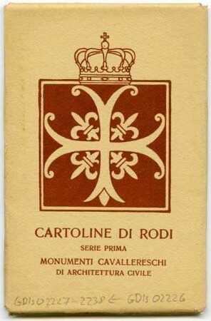 [Hülle für Postkartenserie] Monumenti cavallereschi di Architettura civile [Rhodos]