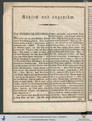 Nützlich und angenehm.