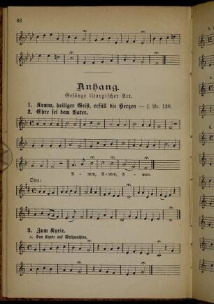 Anhang. Gesänge liturgischer Art 1. - 9.