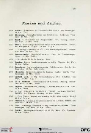 Marken und Zeichen (Nr.2528-2566)