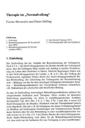 207-216, Therapie im "Normalvollzug"