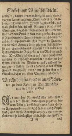 Wie Andolosia wieder aus Schotten zu dem König in Engelland kame ...