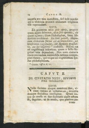 Caput II. De Civitatis Nexu, Eiusque Iure Generatim