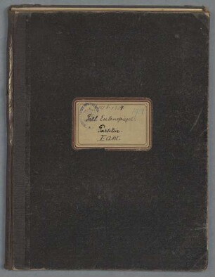 "Till Eulenspiegel" | Volksoper in 2 Theilen | und | einem Nachspiel | von | E. N. v. Reznicek. | Partitur. : [Titelbl. von 1, Bd. 1] ; [Historisches Aufführungsmaterial der Bayerischen Staatsoper], 1. Partitur