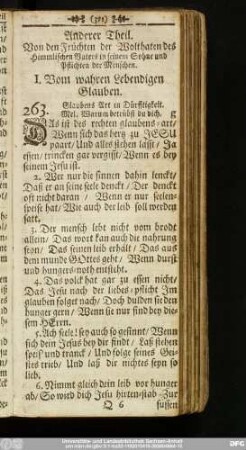 I. Vom wahren Lebendigen Glauben.