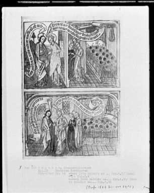 Canticum Canticorum (Allegorische Übertragung des Hohenliedes) — Zwei Szenen aus dem Hohelied, Folio 8 recto