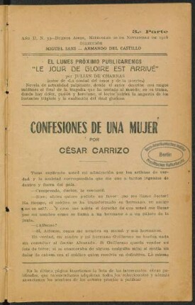 1918000253: Confesiones de una mujer : [Pt. 3]