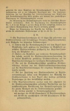 § 15-22. Bezirksversammlungen