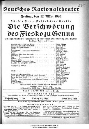 Die Verschwörung des Fiesko zu Genua