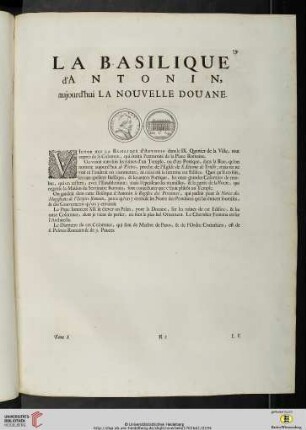 La Basilique d’Antonin, aujourd’hui La Nouvelle Douane