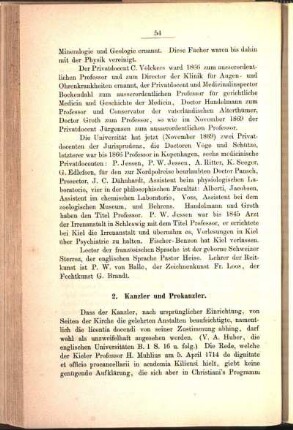 2. Kanzler und Prokanzler.