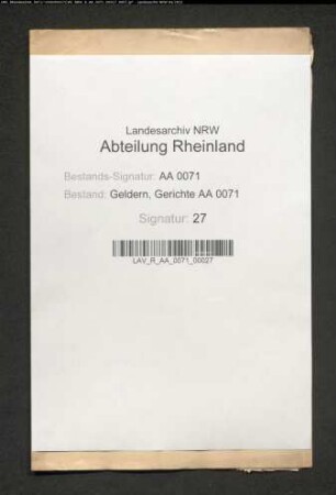 Erkundigung über die Schützengesellschaften, Gilden und Bruderschaften in der Herrlichkeit