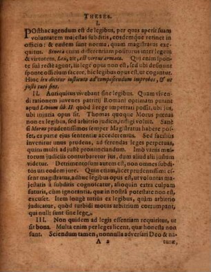 Disputationum politicarum, 6. De legibus ...
